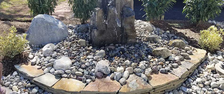 Though mulch is more common in Manassas, we get plenty of requests from customers to install rock within their landscape beds.