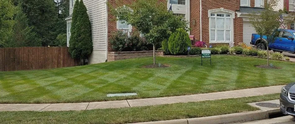 The home in this photo belongs to our newest lawn mowing customer in Haymarket.