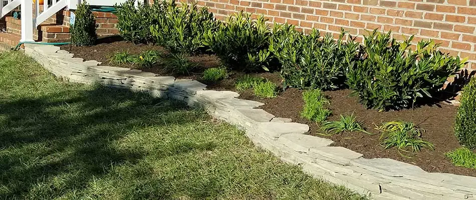 A landscape bed installed at a Bristow, VA home.