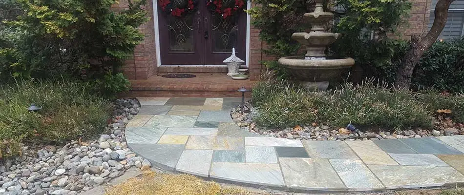 This is a fine example of a custom walkway we built for a customer in Haymarket.